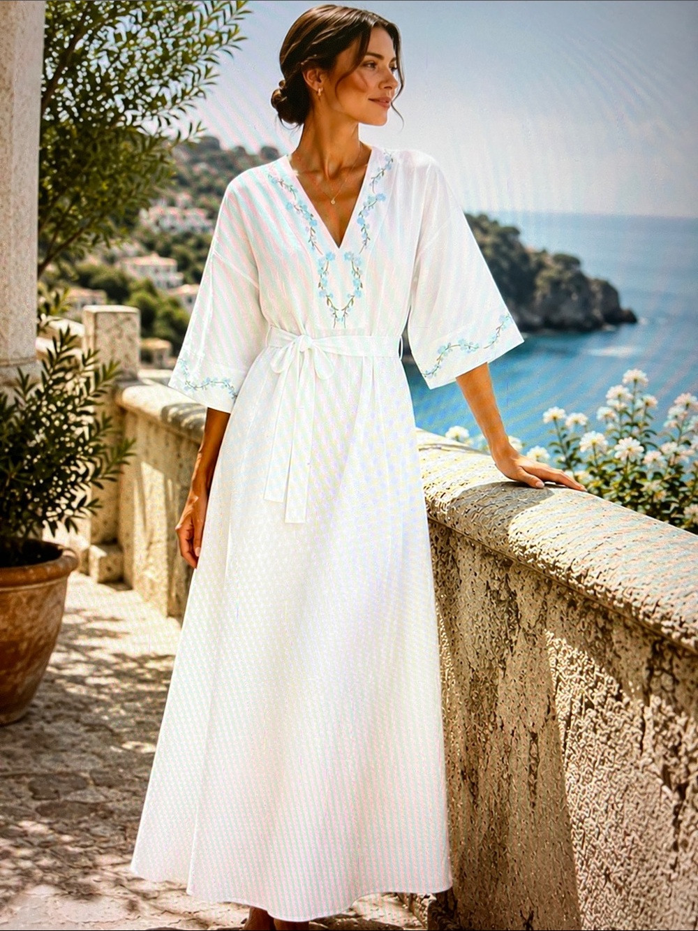 NWT Fanm Mon x Andi Kepez Kaftan Linen